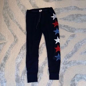 Sundry cashmere joggers with stars along the side